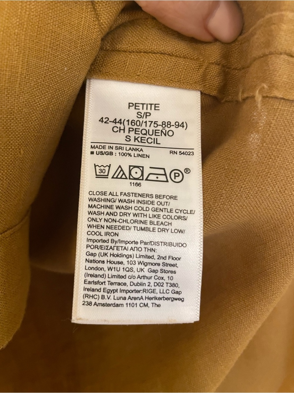 Banana Republic 100% Linen Oversized, Gold, S - Picture 4 of 6